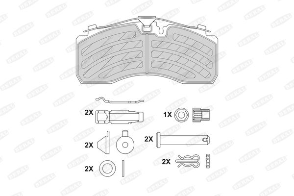 BERAL BCV29257TK Brake Pad Set, disc brake