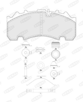 Brake Pad Set, disc brake BERAL BCV29263TK