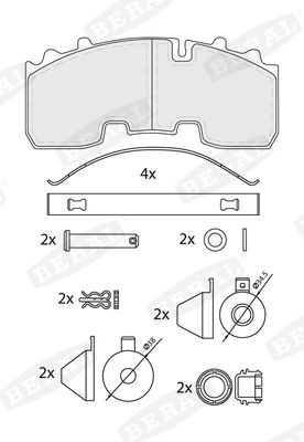 BERAL BCV29265TK Brake Pad Set, disc brake