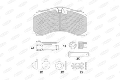 Brake Pad Set, disc brake BERAL BCV29319TK