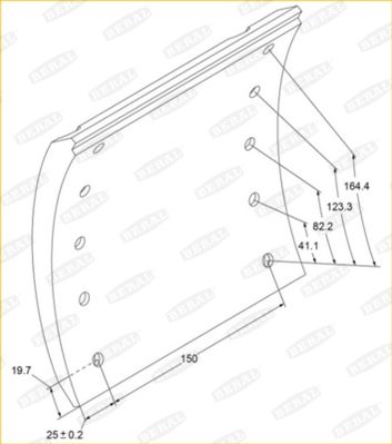 Brake Lining Kit, drum brake BERAL KBL19192.1-1541