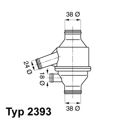 Thermostat, coolant BorgWarner (Wahler) 2393.75