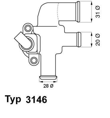 BorgWarner (Wahler) 3146.90D Thermostat, coolant