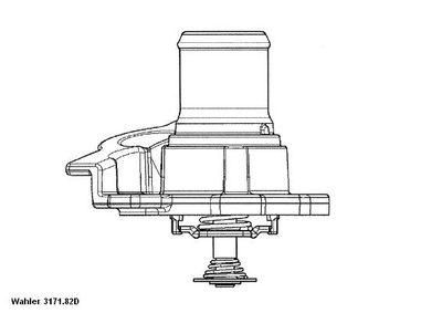 Thermostat, coolant BorgWarner (Wahler) 3171.82D