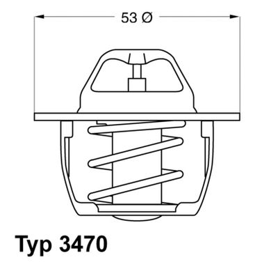 Thermostat, coolant BorgWarner (Wahler) 3470.89D50