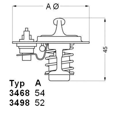 BorgWarner (Wahler) 3498.88D Thermostat, coolant