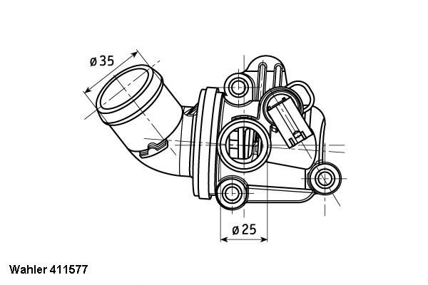 BorgWarner (Wahler) 411577.80D Thermostat, coolant