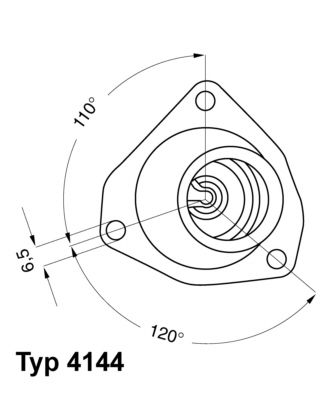 Thermostat, coolant BorgWarner (Wahler) 4144.82D