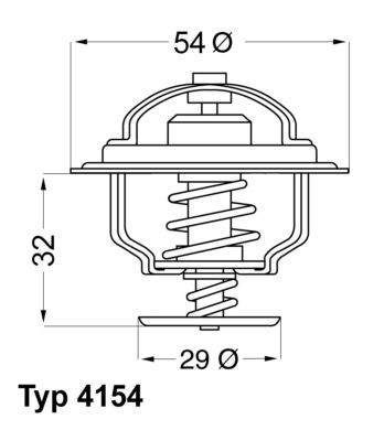 Thermostat, coolant BorgWarner (Wahler) 4154.88D