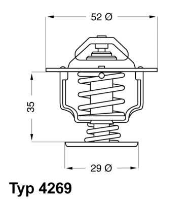 Thermostat, coolant BorgWarner (Wahler) 4269.78D