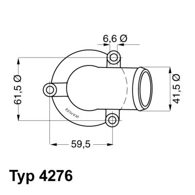 Thermostat, coolant BorgWarner (Wahler) 4276.87D