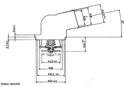 Thermostat, coolant BorgWarner (Wahler) 4414.87D