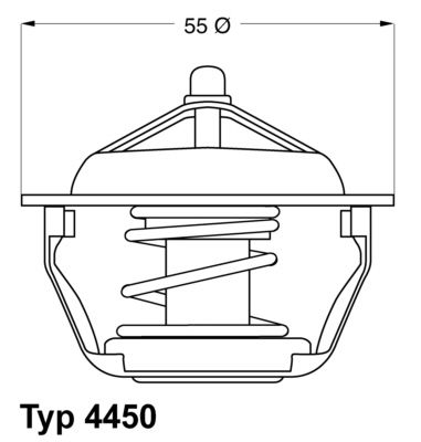 Thermostat, coolant BorgWarner (Wahler) 4450.83D