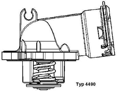 Thermostat, coolant BorgWarner (Wahler) 4490.87D