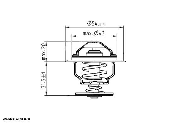 BorgWarner (Wahler) 4820.87D Thermostat, coolant