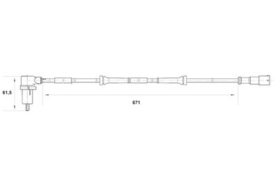 Sensor, wheel speed BOSCH 0 265 006 401