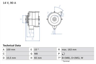 Alternator BOSCH 0 986 036 790