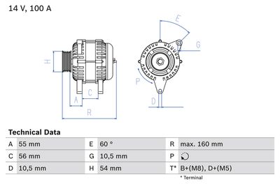 Alternator BOSCH 0 986 043 960