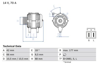 Alternator BOSCH 0 986 045 541