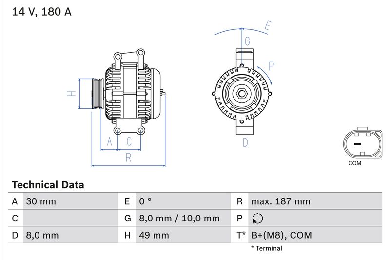 BOSCH 0 986 048 820 Alternator