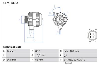 Alternator BOSCH 0 986 049 221