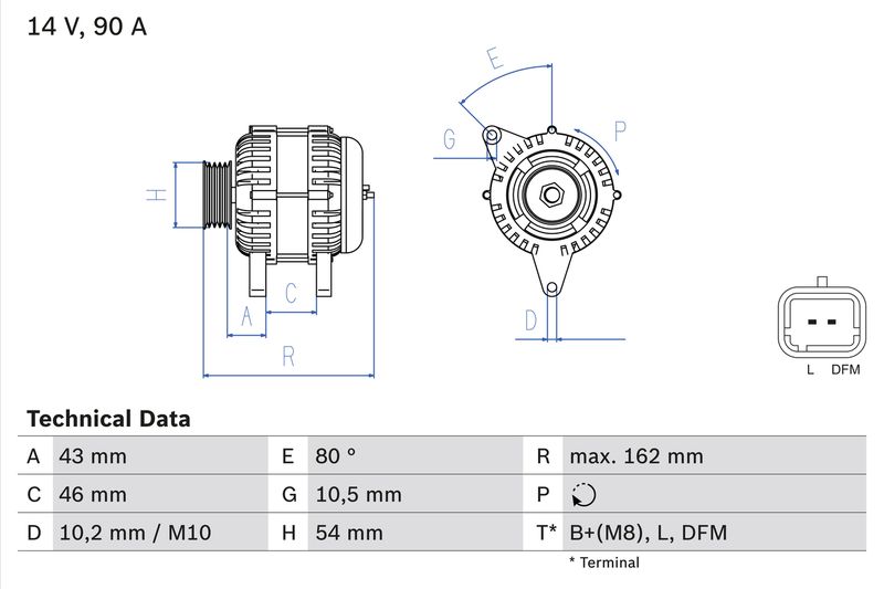 BOSCH 0 986 049 700 Alternator