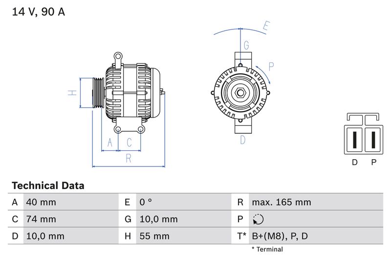 BOSCH 0 986 080 320 Alternator