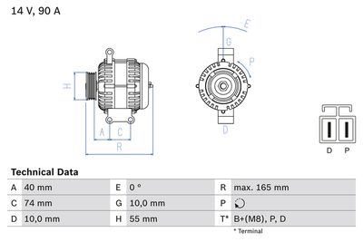 Alternator BOSCH 0 986 080 320