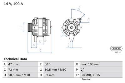 Alternator BOSCH 0 986 080 920