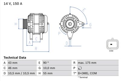 Alternator BOSCH 0 986 082 240