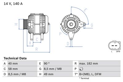 Alternator BOSCH 0 986 083 050