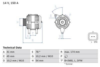 Alternator BOSCH 0 986 083 890