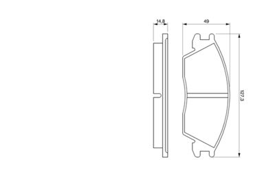 Brake Pad Set, disc brake BOSCH 0 986 424 135