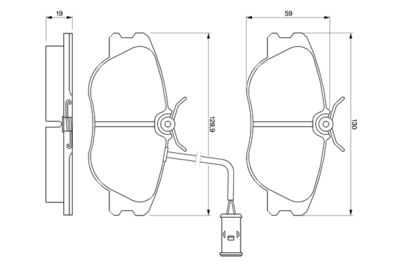 Brake Pad Set, disc brake BOSCH 0 986 424 167