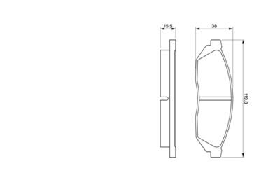 Brake Pad Set, disc brake BOSCH 0 986 467 311