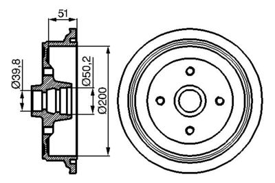 Brake Drum BOSCH 0 986 477 016