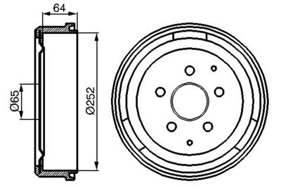 Brake Drum BOSCH 0 986 477 033