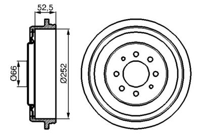 Brake Drum BOSCH 0 986 477 067