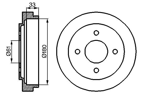 BOSCH 0 986 477 069 Brake Drum