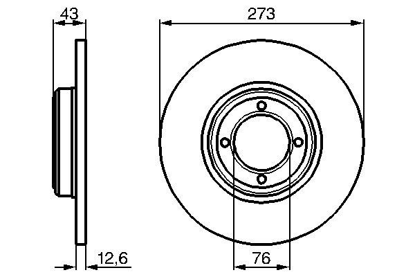 BOSCH 0 986 478 091 Brake Disc