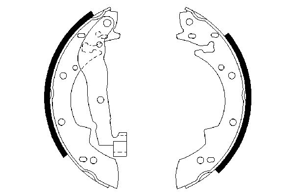 BOSCH 0 986 487 076 Brake Shoe Set