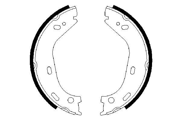 BOSCH 0 986 487 126 Brake Shoe Set, parking brake