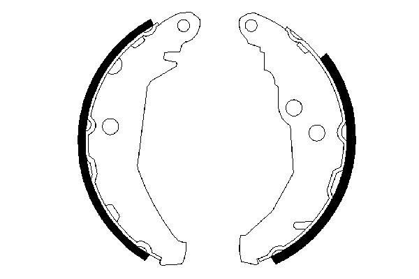 BOSCH 0 986 487 195 Brake Shoe Set