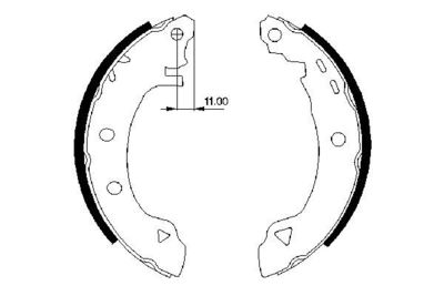 Brake Shoe Set BOSCH 0 986 487 295