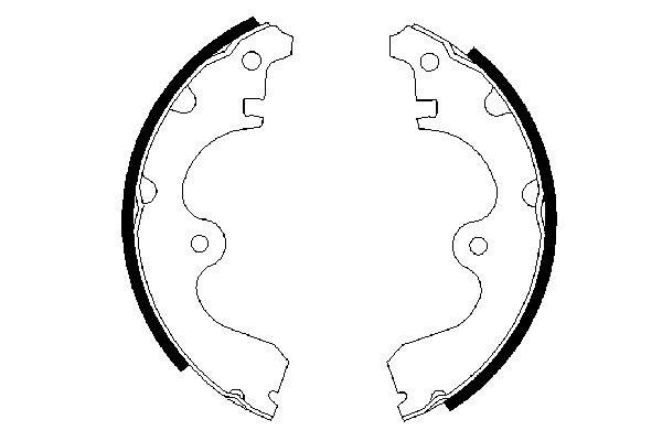 BOSCH 0 986 487 298 Brake Shoe Set