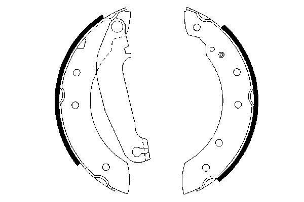 BOSCH 0 986 487 485 Brake Shoe Set