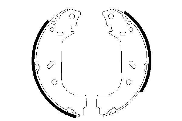 BOSCH 0 986 487 545 Brake Shoe Set