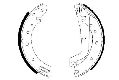 Brake Shoe Set BOSCH 0 986 487 583