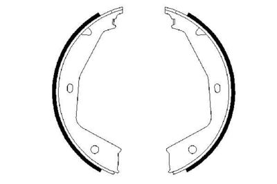 Brake Shoe Set, parking brake BOSCH 0 986 487 606