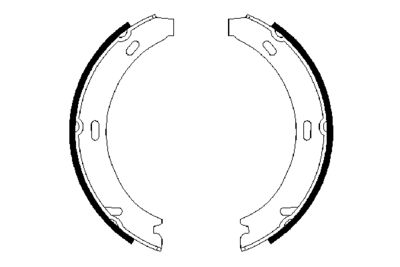 Brake Shoe Set, parking brake BOSCH 0 986 487 647